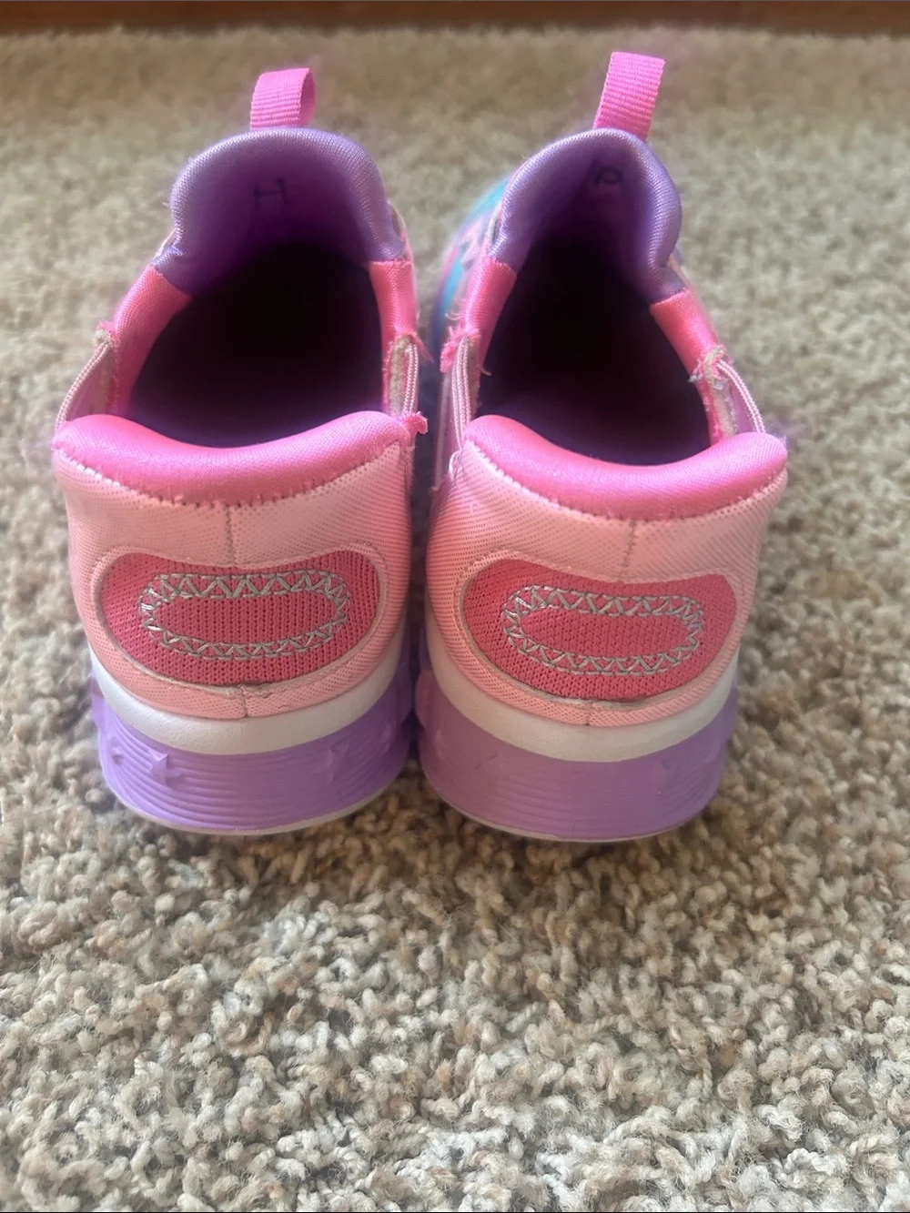Skechers Pink & Teal Kids Light-Up Sneakers